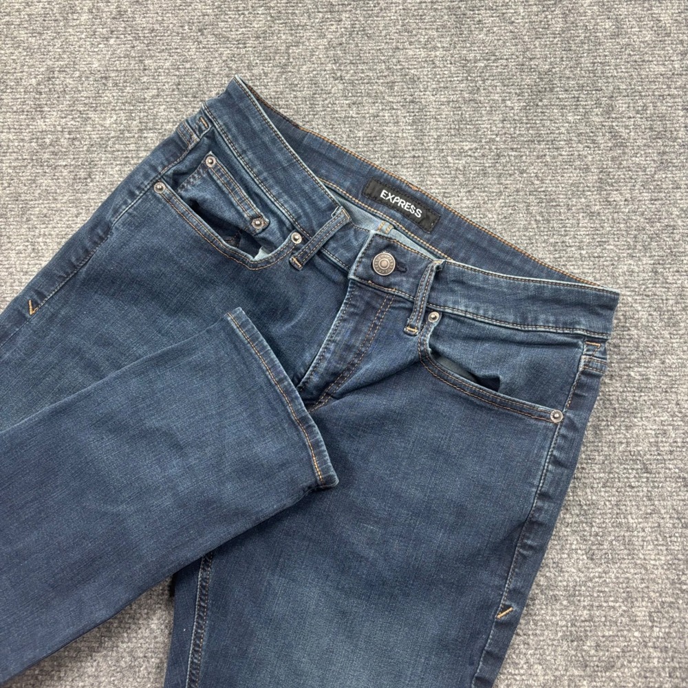 Express Slim Jeans 31x30 Dark Wash Stretch Tough Denim Mens‎